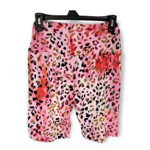 Hot Kiss Pink Animal Print Biker Shorts